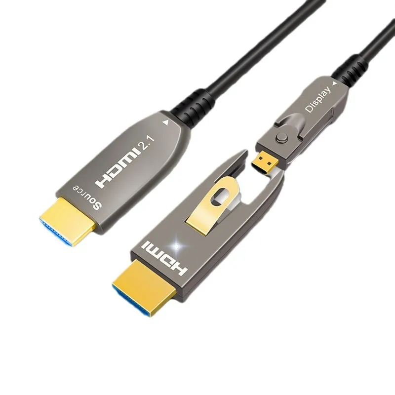 

Detachable Optical Fiber HDMI 2.1 AOC-Active 8K@60Hz 4K@240Hz 48Gbps For Home Theater Blu-ray projector 1-30M