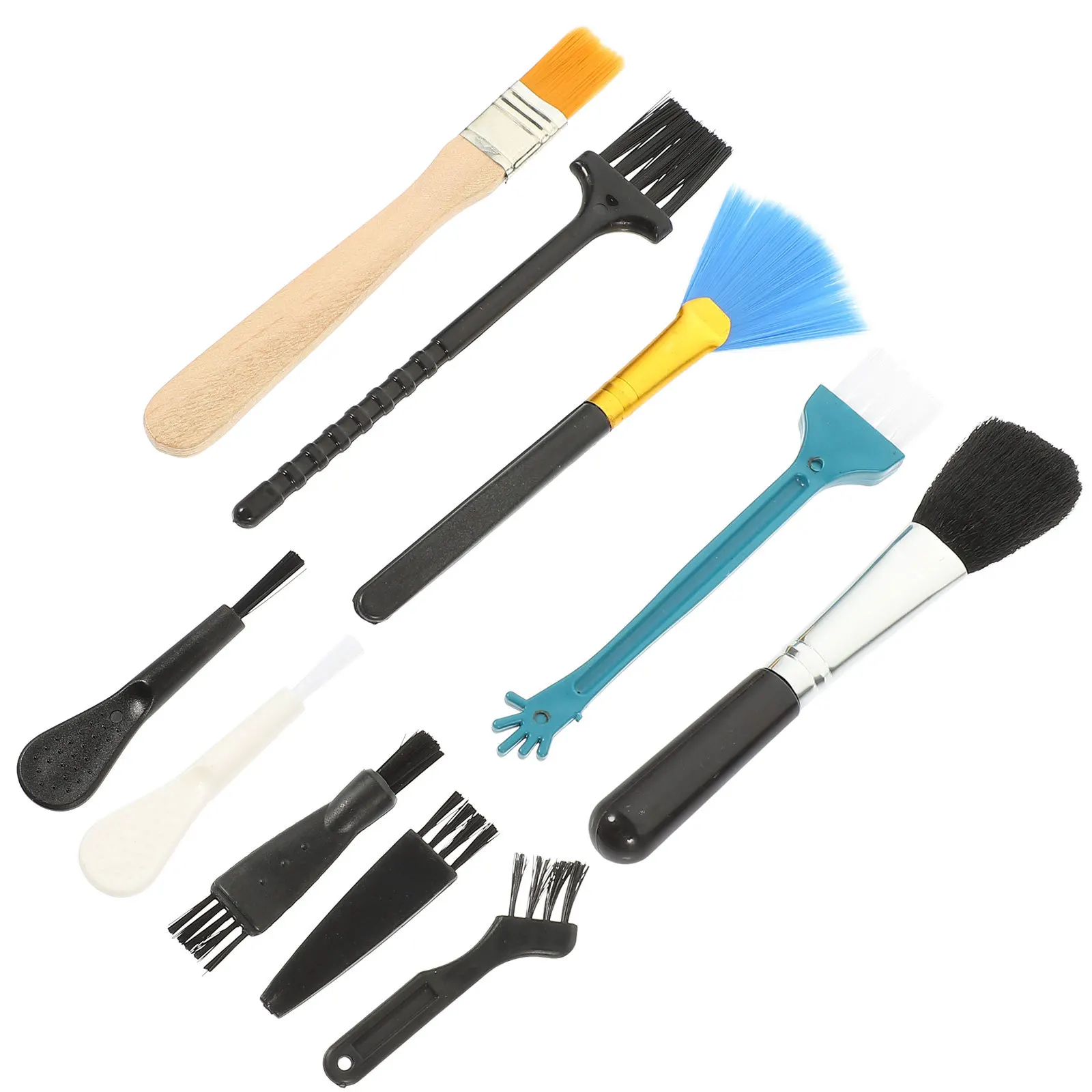 1Set Soft Bristle Anti-Static Electronics Cleaning Brush Multipurpose Computer Keyboard Fan Dust Portable Handle Cleaning Kit