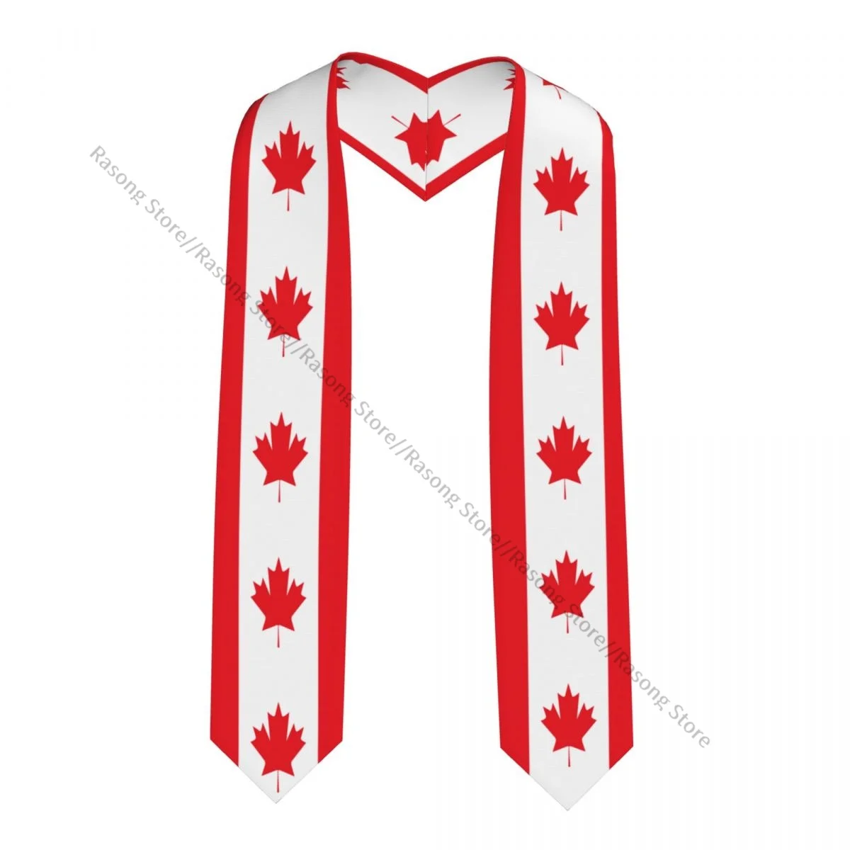 Canada Flag Print Unisex Adult Graduation Stole Shawl for Academic Commencements Celebration Uniform