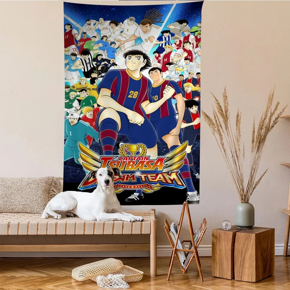 

Football Manga Captain Tsubasa Hanging Bohemian Tapestry Bohemian Wall Tapestries Mandala Kawaii Room Decor
