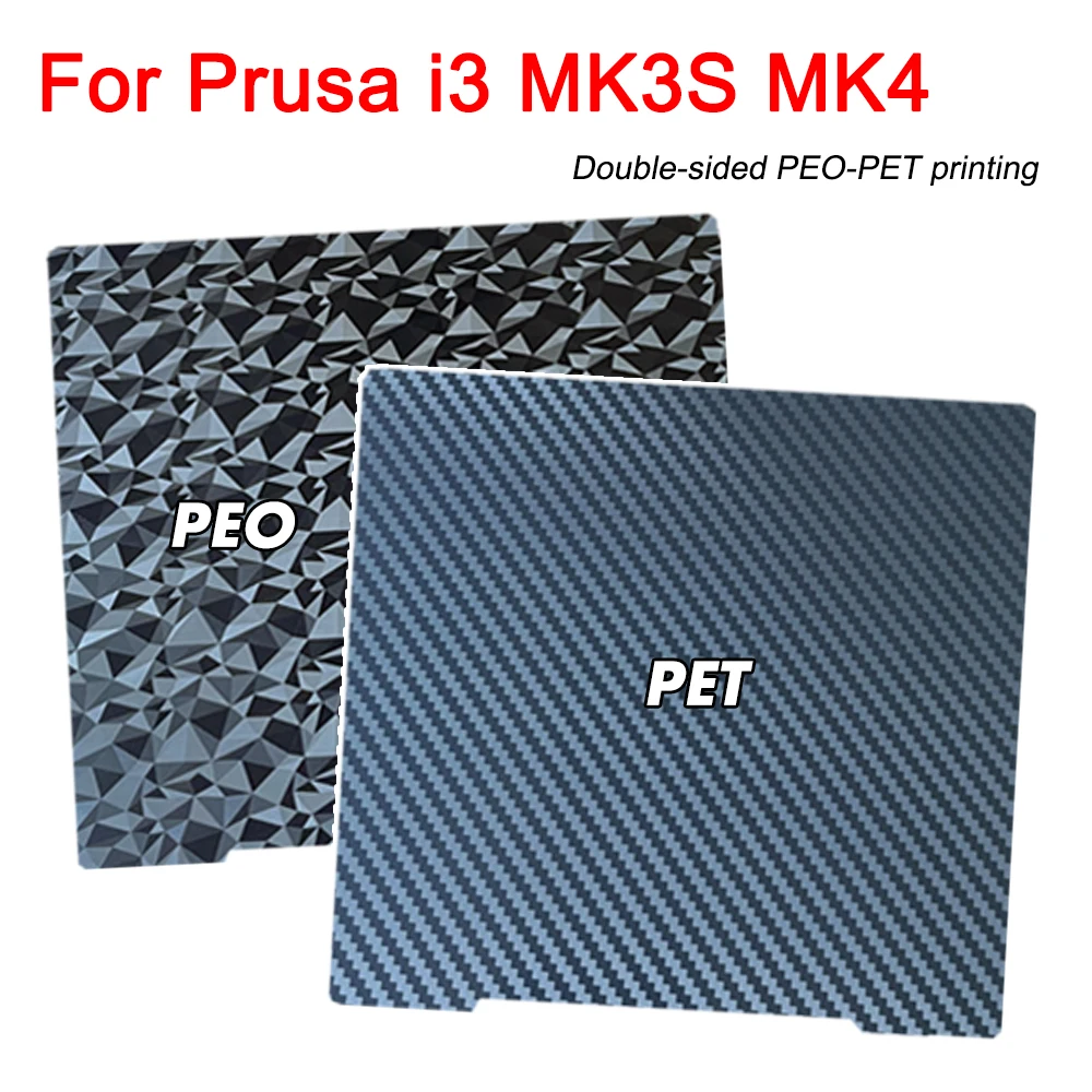 

MK4 PEI Sheet MK3S Build Plate Double Sided Spring Steel Sheet PEI PEO PET PEY Hot Bed for Prusa i3 MK3S+ MK4 Build Plate