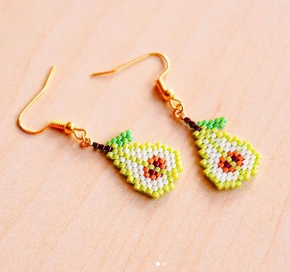 

Серьги из бисера Геометрия Богемия Сплав Фрукты Авокадо Мороженое Узор Ручная работа Тенденция Простые оригинальные серьги из рисовых бусин