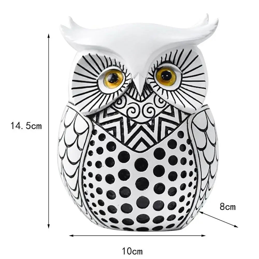 Owl Statue Owl Home Decor Animal Sculpture Crafts Owl Figurine for Table Home Decorations for Bedroom Office Bookshelf Mantel