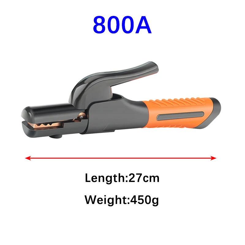 300A 600A 8000A Electrode Holder Stick Welding Rod Copper Non-slip Handle Cable Welding Clamps Tool Heat Resistant