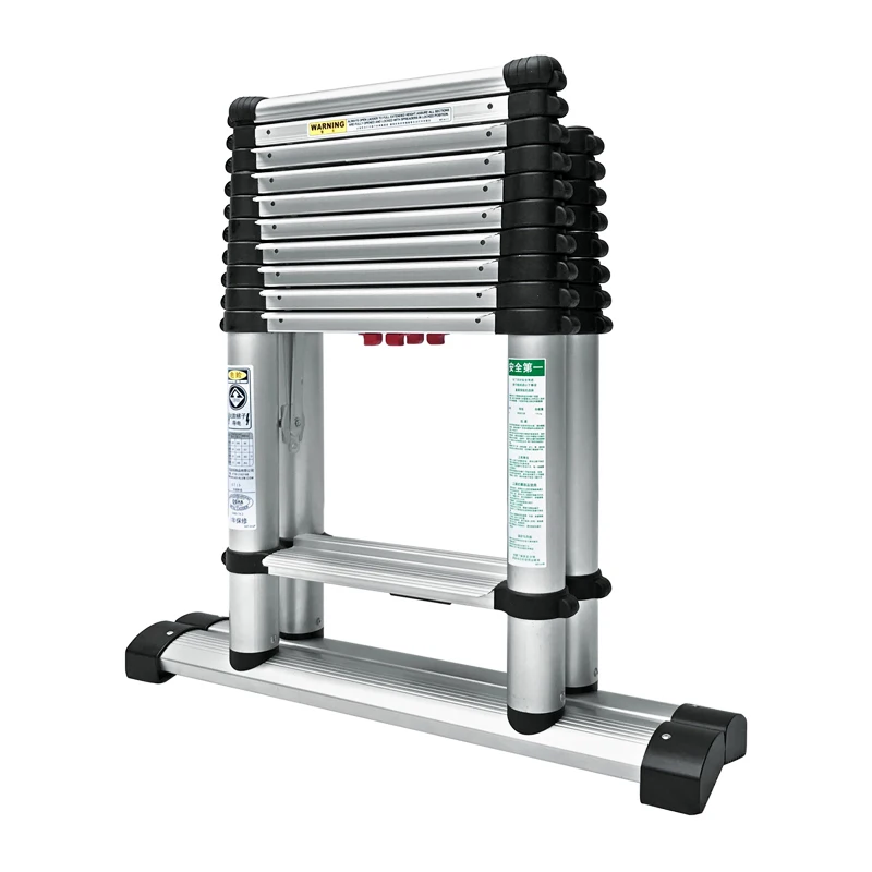 2026 Trending Products New Design Home Engineer Multi Purpose Wide Step Folding Telescopic Extension Aluminum Ladder for Sale