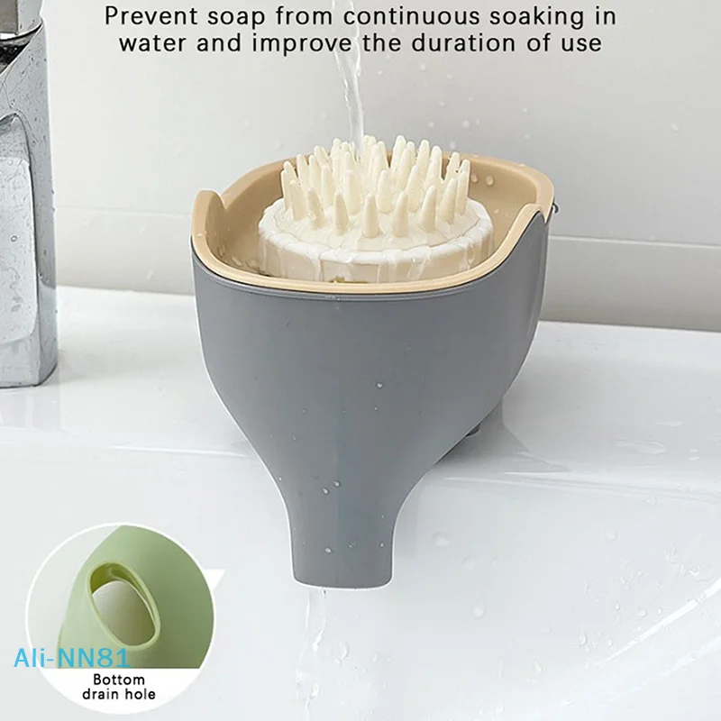 【N】Double Layer Creative Elephant Shape Soap Box Soap Dish Drainable Soap Holder Waterproof Drain Rack Soap Container Tray