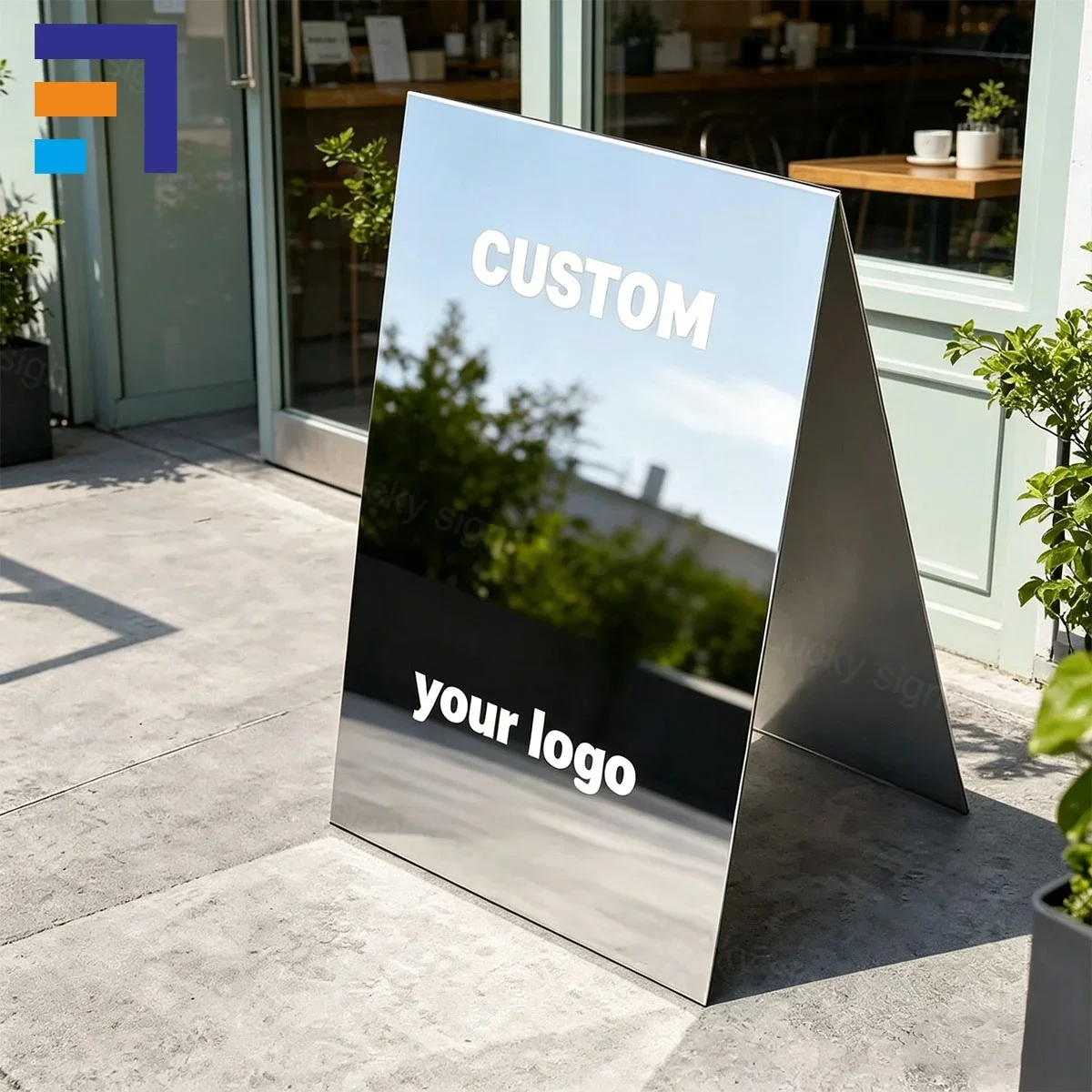 Double Sided A Board Pavement Sign A Frame Sign For Coffee Shop Nail Salon Food Truck Bubble Tea Shop Barber Shop