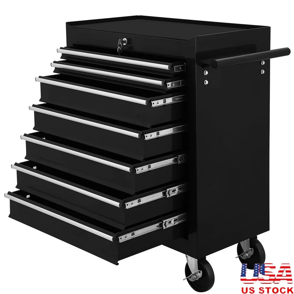 

Heavy Duty 7-Drawer Tool Chest Rolling Tool Box Storage Organizer with Wheels Garage Workshop Professional Use