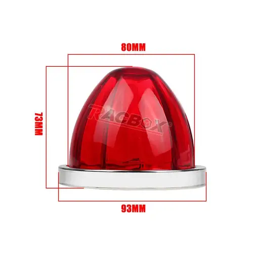 Imagen 2 del producto Luz Led de señal de giro de sandía grande de 12V y 24V, indicadores de luz de advertencia para remolques de camiones, caravana, autobús, furgoneta y camión