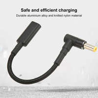 Laptop Charging Adapter USB C to DC 5.5x2.5mm Adapter Nylon Knitted 100W Dual Chip Safe USB C Female to Male Adapter