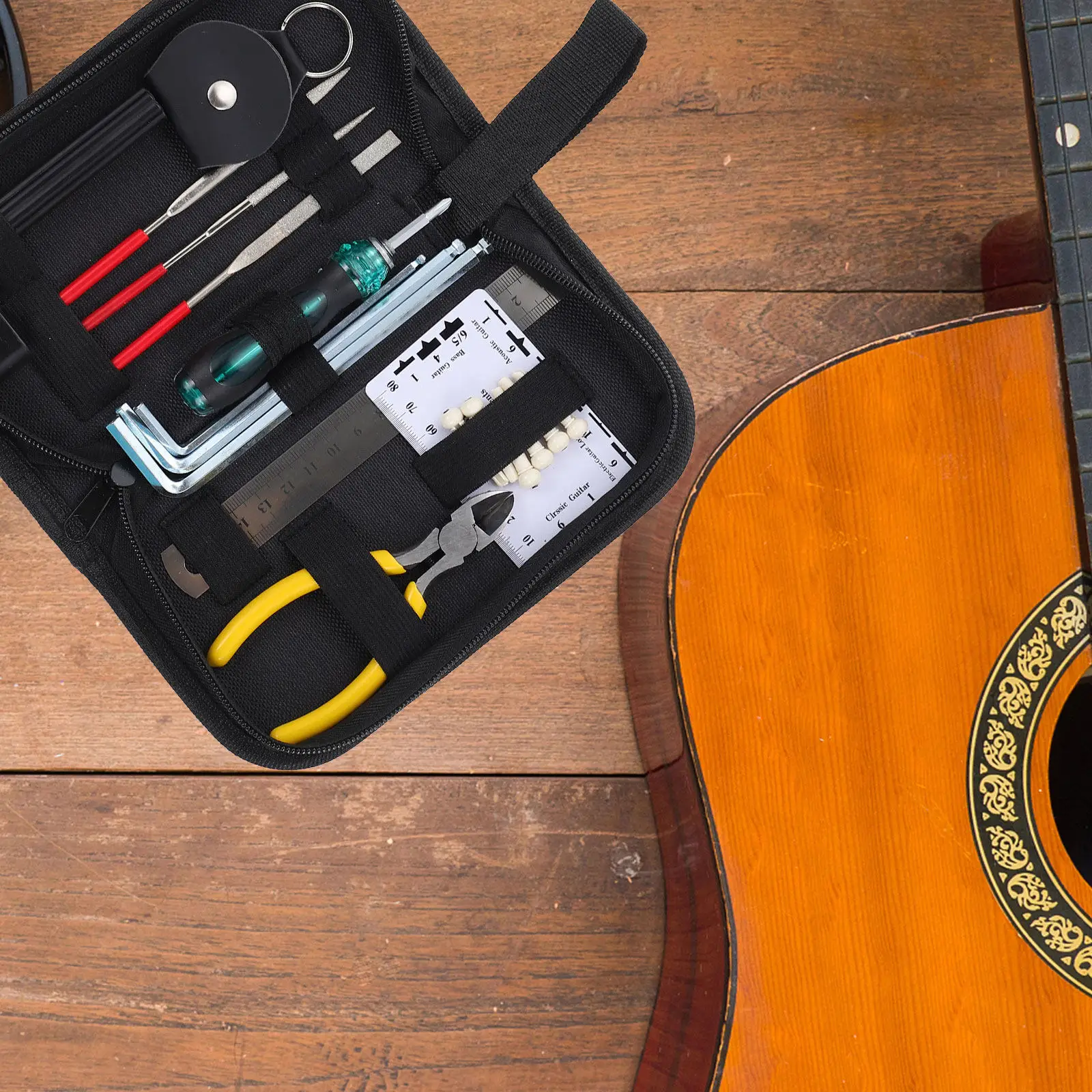 

1Set Guitar Repairing Tool Kit Essential Professional Maintenance Supplies Guitar Cleaning Repair Accessories for Guitarists and