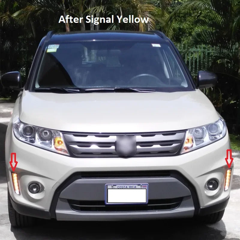 

LED Daytime Running Light For Suzuki Vitara 2015 - 2019 2020 12V Turn Signal Car Accessory Headlight DRL gift for father