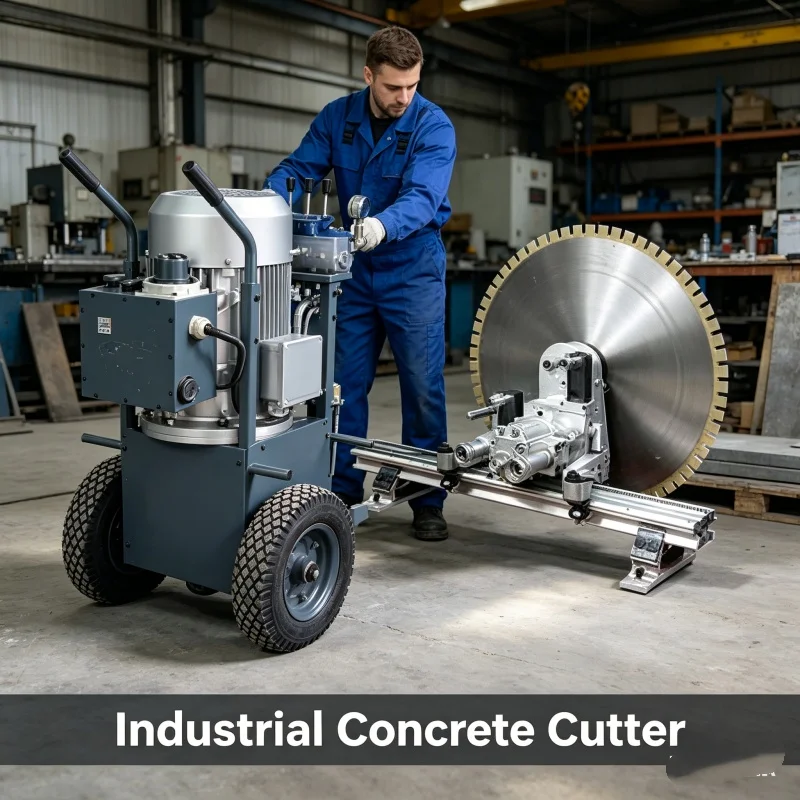 380V 22KW Industrial Electric Floor Saw Brushless Motor 500mm Depth Concrete Road Cutting