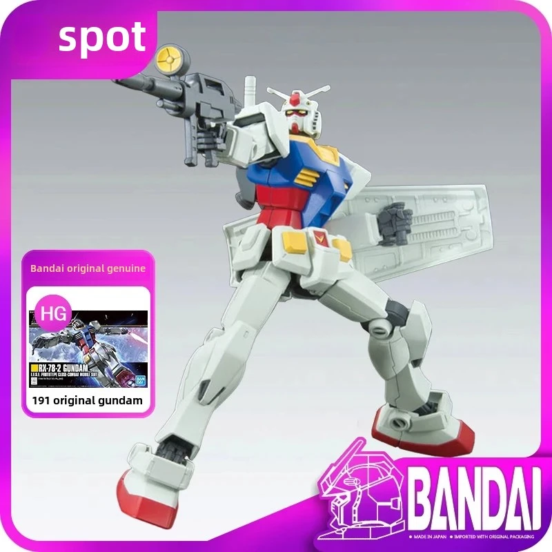 

Bandai Gundam Model Kit Anime Figure HGUC 1/144 191 RX-78-2 GUNDAM Genuine Gunpla Model Anime Action Figure Toys for Children