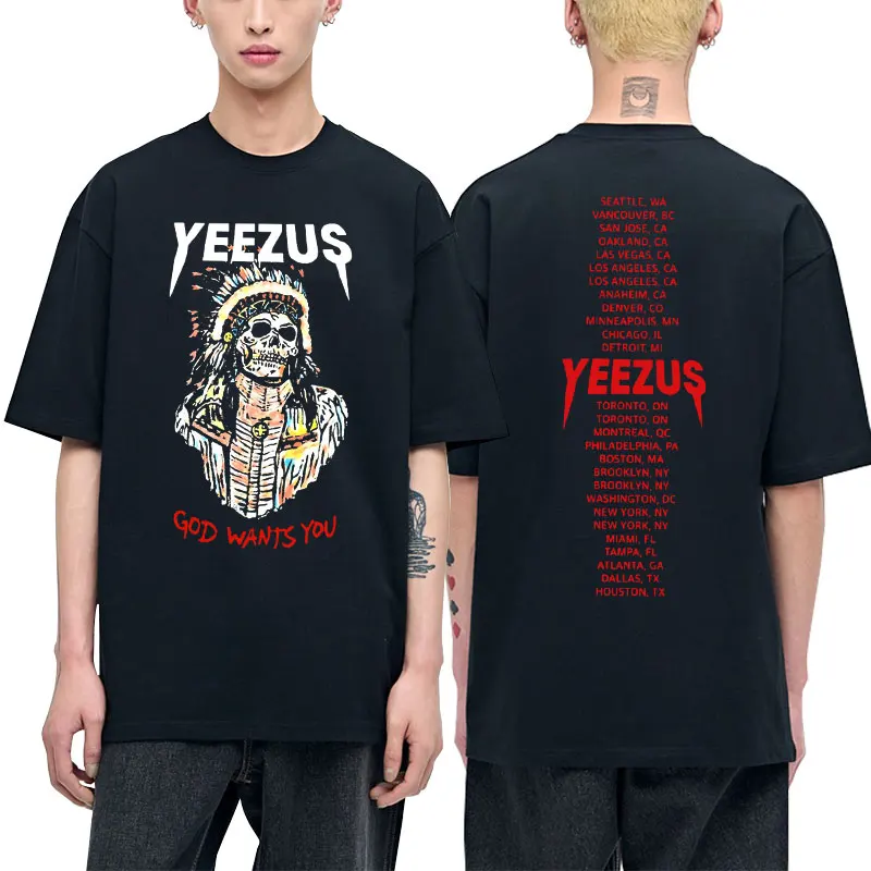 Rapper Kanye West Yeezus God Wath\'s You Music Album Graphics T Shirts Men Women Hip Hop Vintage T-shirt Men\'s Oversized Tshirt