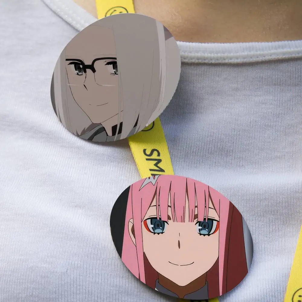 DARLINgs- In The FRANXX Round Button Badge Pin Set Anime Cartoon Game Music Cool Fashion Brooch