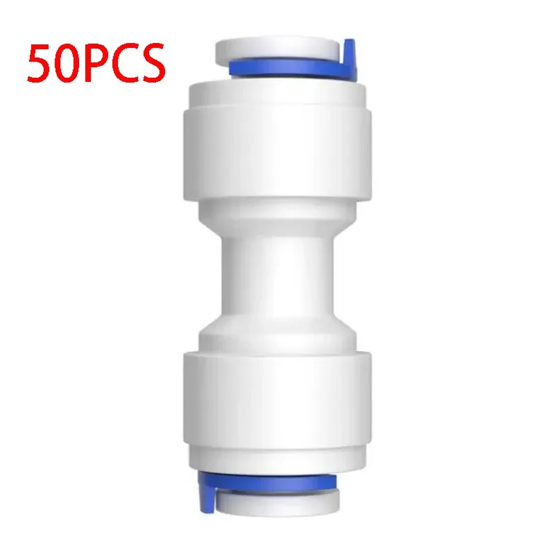 

50PCS /Lot 1/4" Straight RO Water Fitting 6.5mm Coupling Equal POM Hose PE Pipe Connector Water Filter Parts