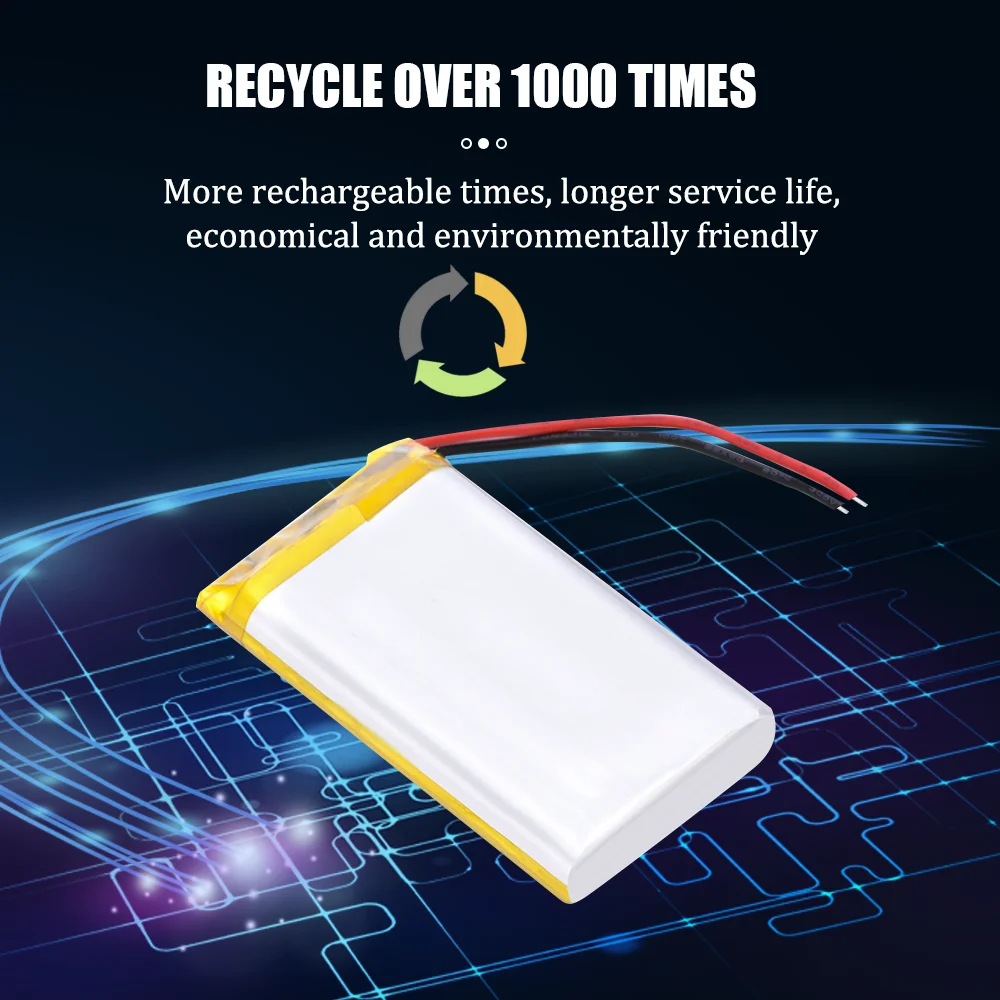 3.7V 3000mAh 103665 Rechargeable Battery Gps Polymer Lithium Battery For Ship Model Excavator Drone PSP Camera Bluetooth Speaker