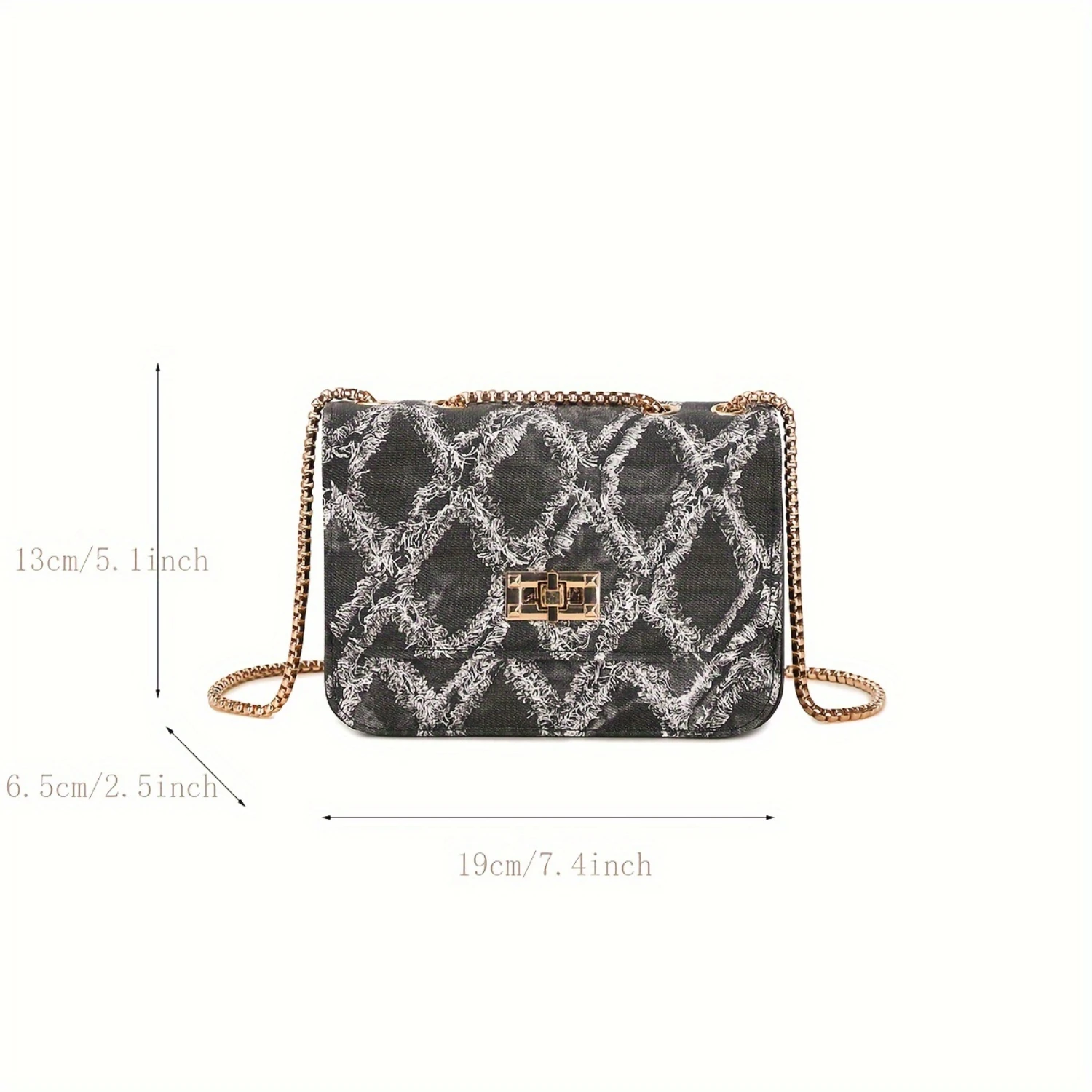 حقيبة كروس مبطنة فاخرة، حقيبة كتف نسائية عصرية، حقيبة يد صغيرة أنيقة، بمشبك معدني