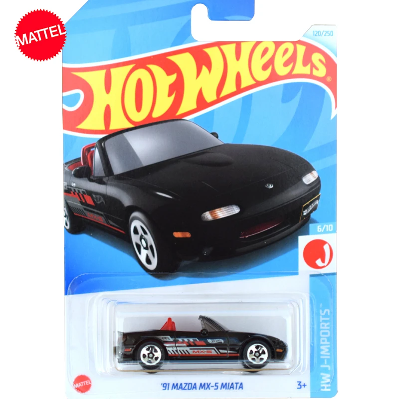 Mattel 오리지널 핫 휠 자동차 모델 장난감, 다이캐스트 \'91 마쓰다 Mx-5 미아타, 남아용 컬렉션 생일 선물, 1/64 C4982