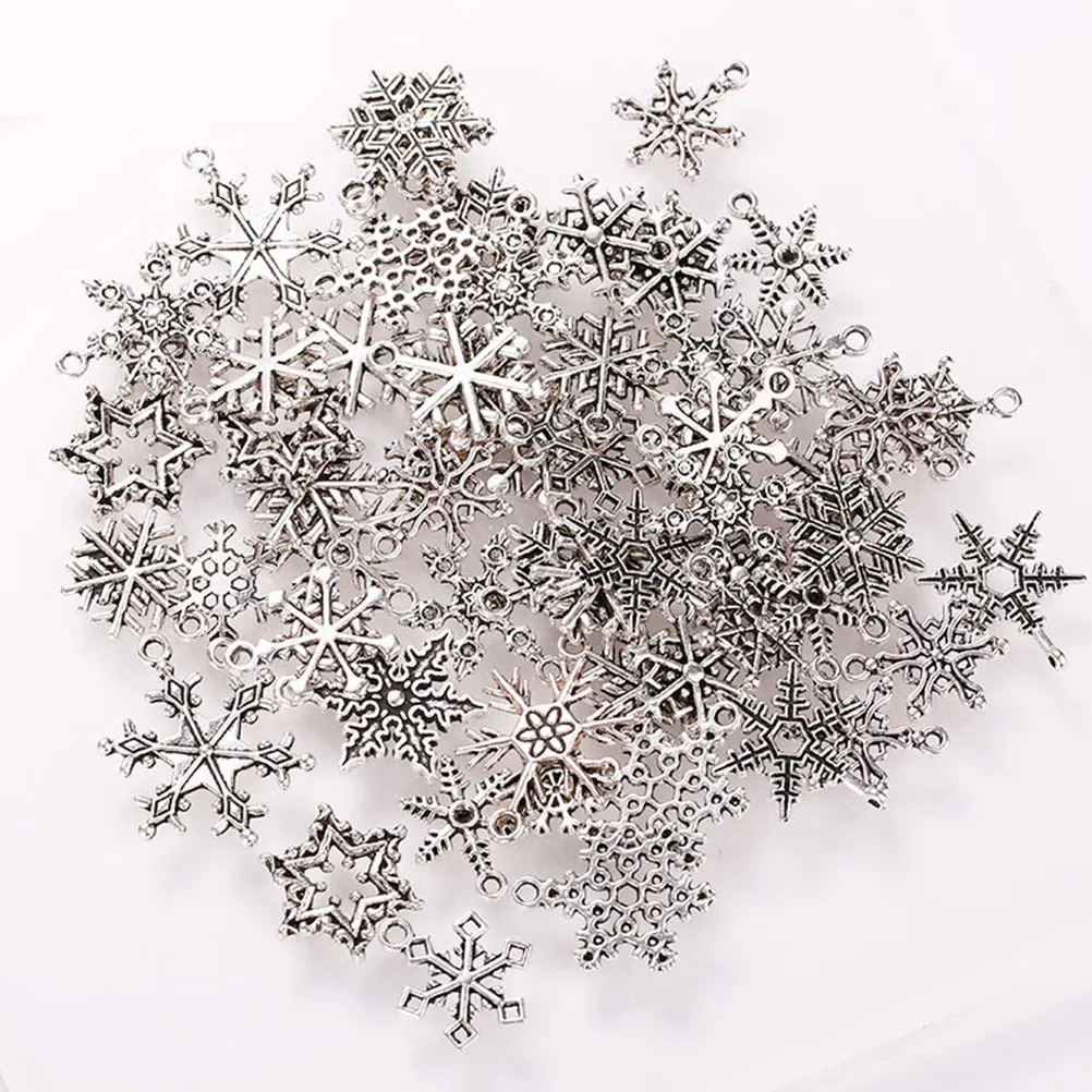 

Retro Alloy Jewelry Christmas Theme Pattern Pendant Snowflake Charm DIY Charms Making Pendants