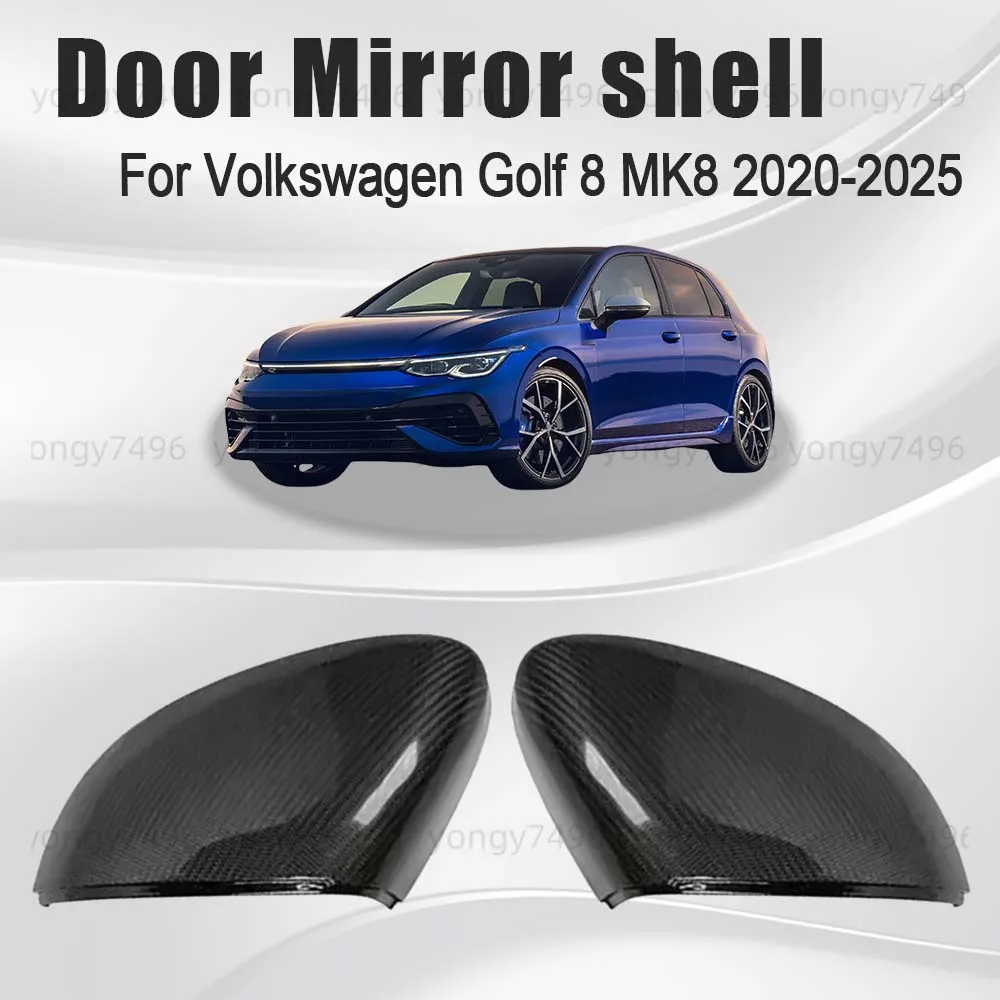 

Protective Cover Black Door Mirror Shell For Volkswagen Golf 8 MK8 2020 2021 2022 2023 2024 2025 Car Rearview Accessories