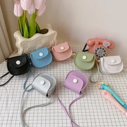 Fashion Kids Children PU Leather Shoulder Bag Lovely Baby Girls Mini Chain Coin Purse Cute Princess Crossbody Bags Small Wallet