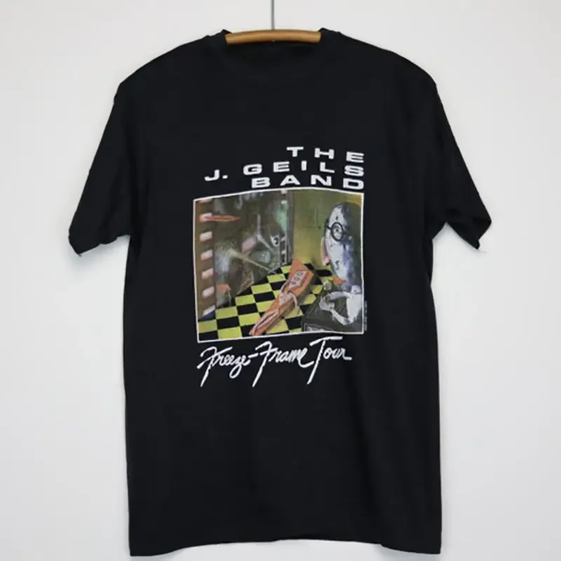 1981 J Geils Band Freeze Frame Tour  Black Size S to 5Xl T Shirt FA974