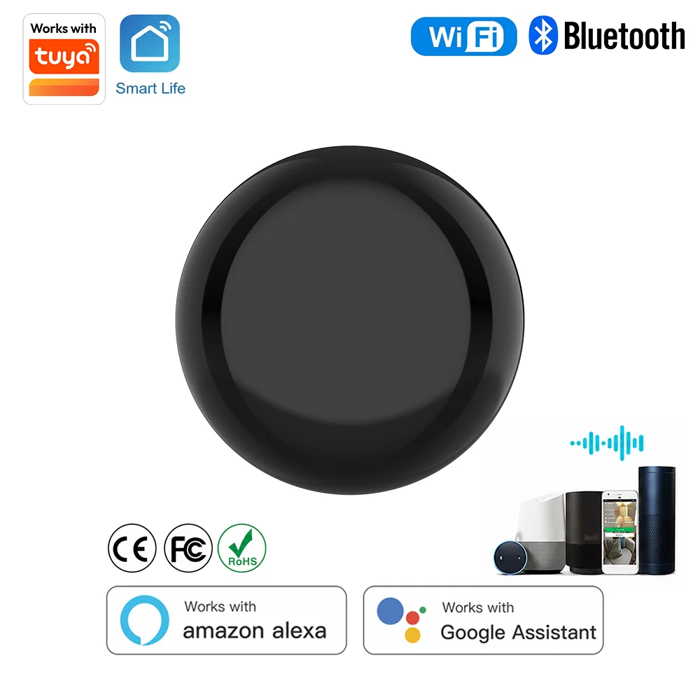 Smart Tuya Universal IR Remote Control Wi-Fi Bluetooth Voice Control for Smart Home TV Air Conditioner