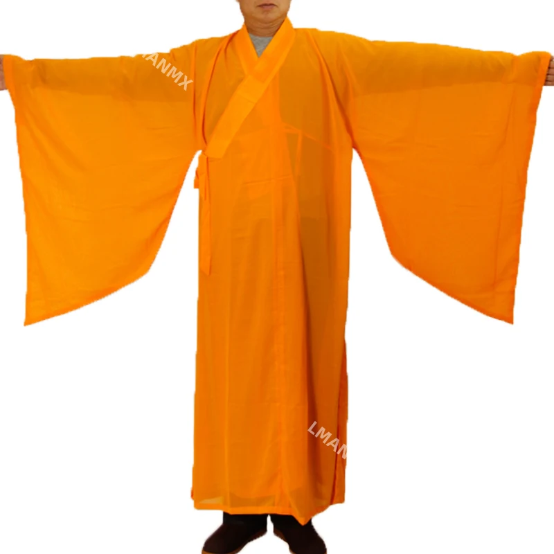 5 Colors Zen Buddhist Robe Lay Monk Meditation Gown Monk Training Uniform Suit Lay Buddhist Clothes Set