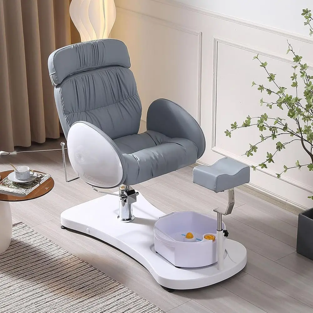 

Pedicure Chair Station No Plumbing with Foot Bath & Rest, Professional Adjustable Foot Spa Chair for Nail Tech, Pedicure Unit Us