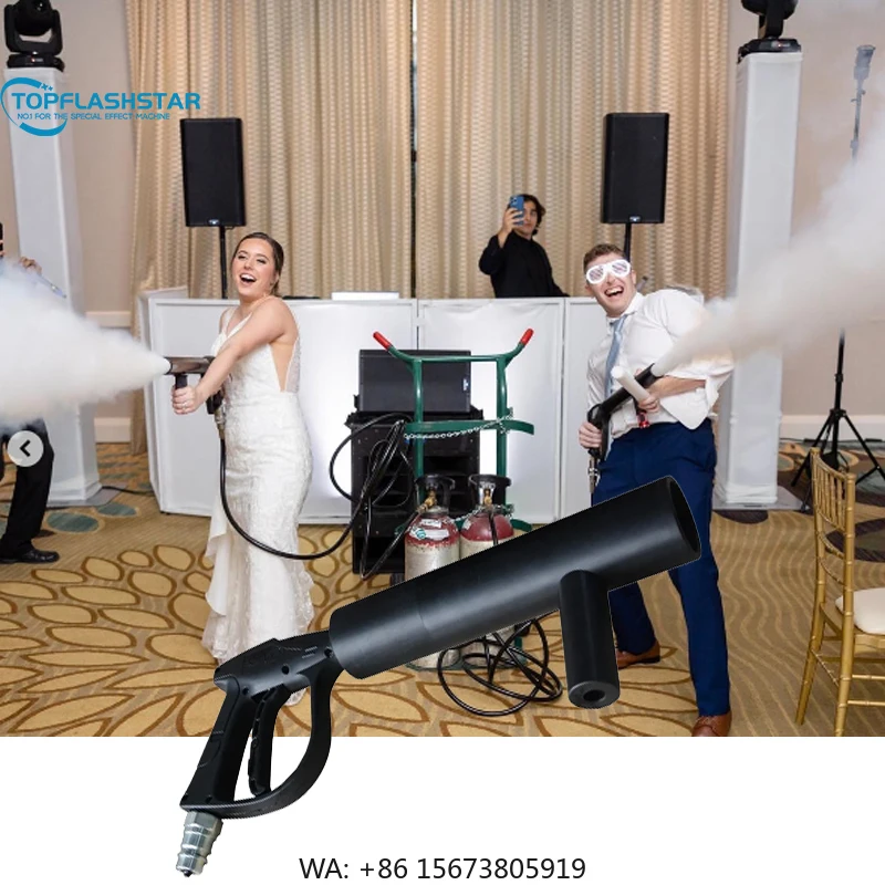Máquina de Fumaça CO2 Portátil Original Tipo Pistola para Efeitos de Palco em Discotecas, Bares e Clubes - Canhão de CO2 para DJ