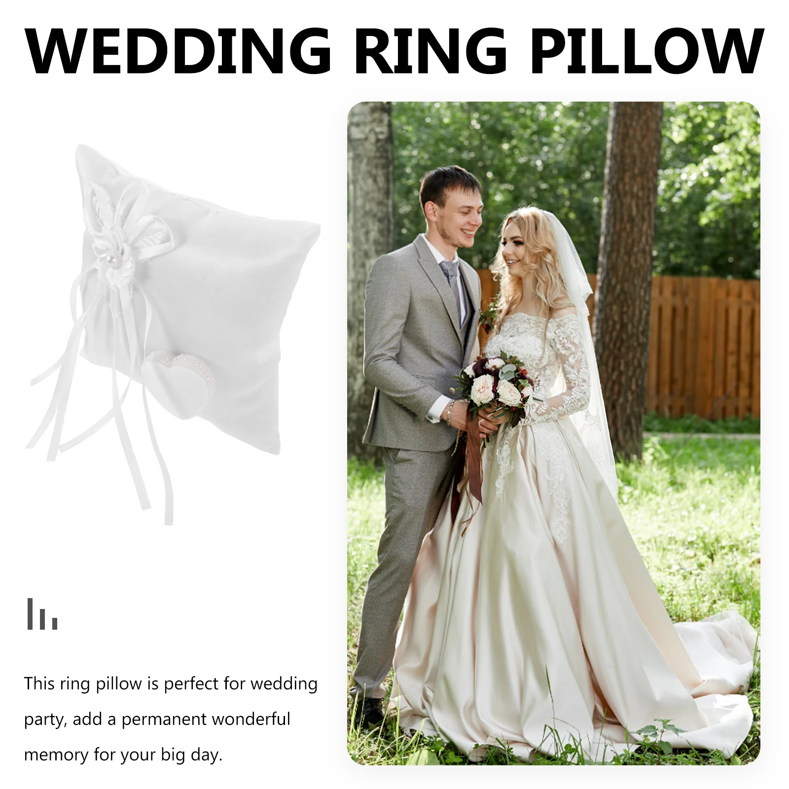 

Fine Workmanship Floral Wedding Ring Pillow Full of Romantic Atmosphere Perfect for Wedding Ceremony Ring Bearer
