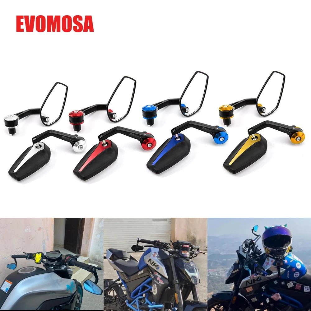 

Universal Handlebar Mirror Motorcycle Bar End Side Rearview Mirrors For Yamaha tenere 700 MT09 For BMW R1300GS For Voge 900DXS