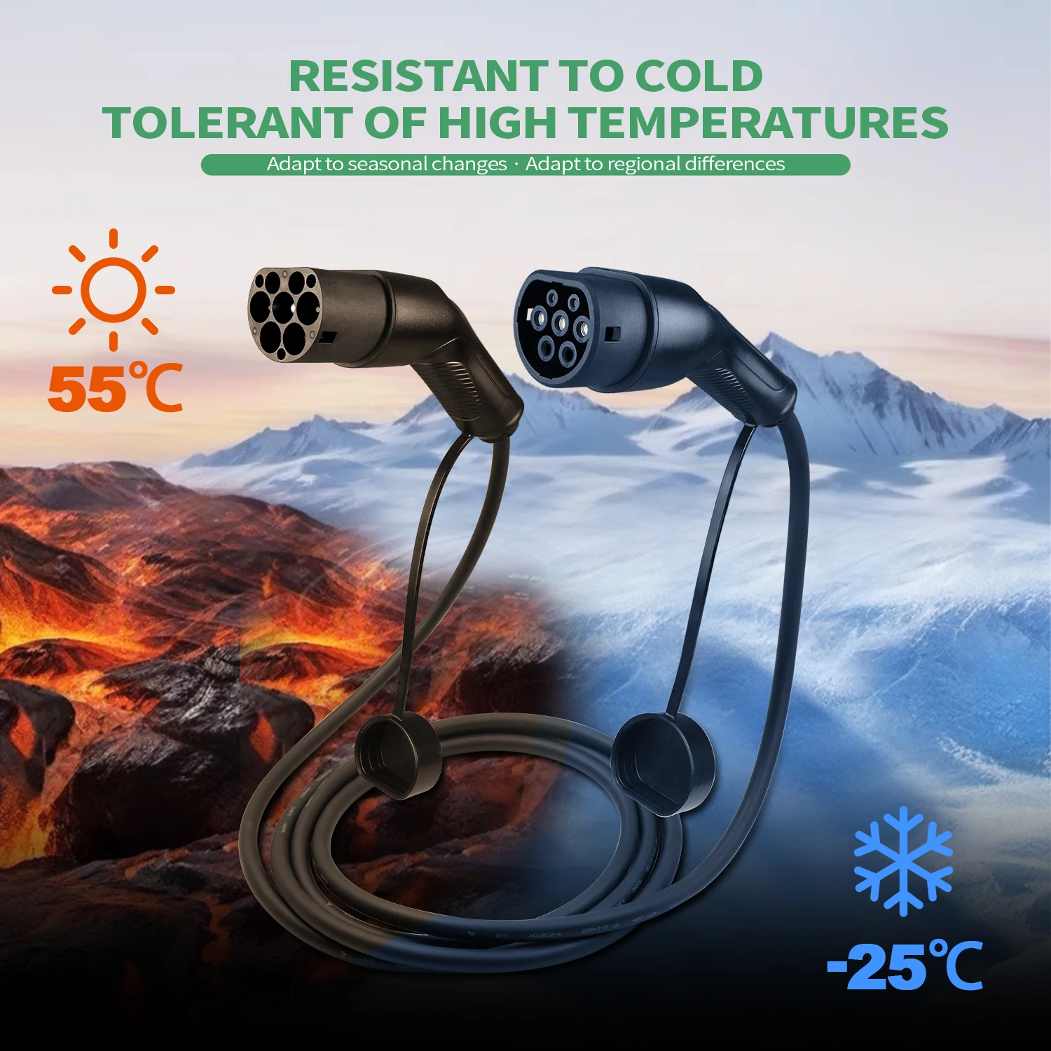 ISIGMA 16A/32A 1P 200V-240V نوع 2 إلى Type2 EV كابل شحن IEC62196-2 5m لمحطة شحن السيارة الكهربائية #5