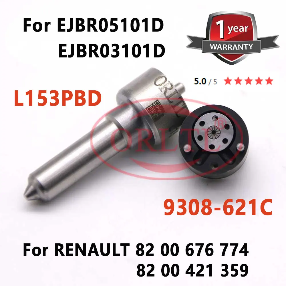 Injector Nozzle L153PBD Valve 9308-621C Overhaul Repair Kits for RENAULT EJBR05101D EJBR03101D 8200676774 8200421359