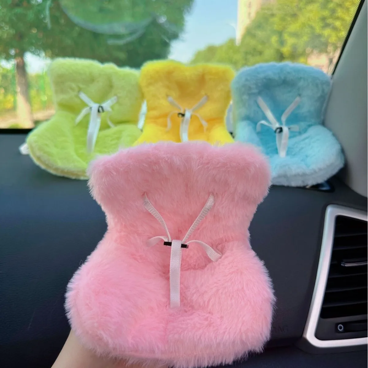 

Mini Plush Safety Seat Kawaii Labubu Idol Kpop Doll Display Seat Car Air Aromatreatment Decoration Accessories