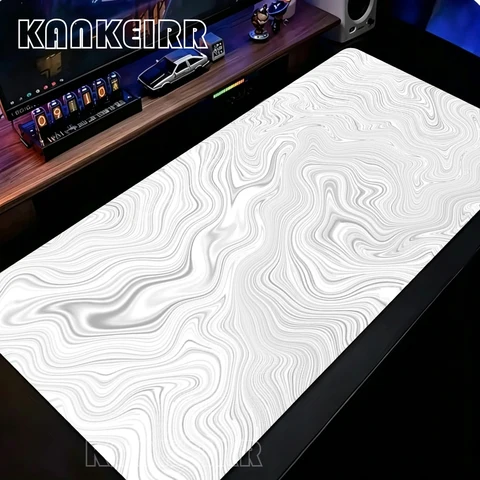 Жидкий коврик для мыши Kankeirr XXL черный/белый — пример использования