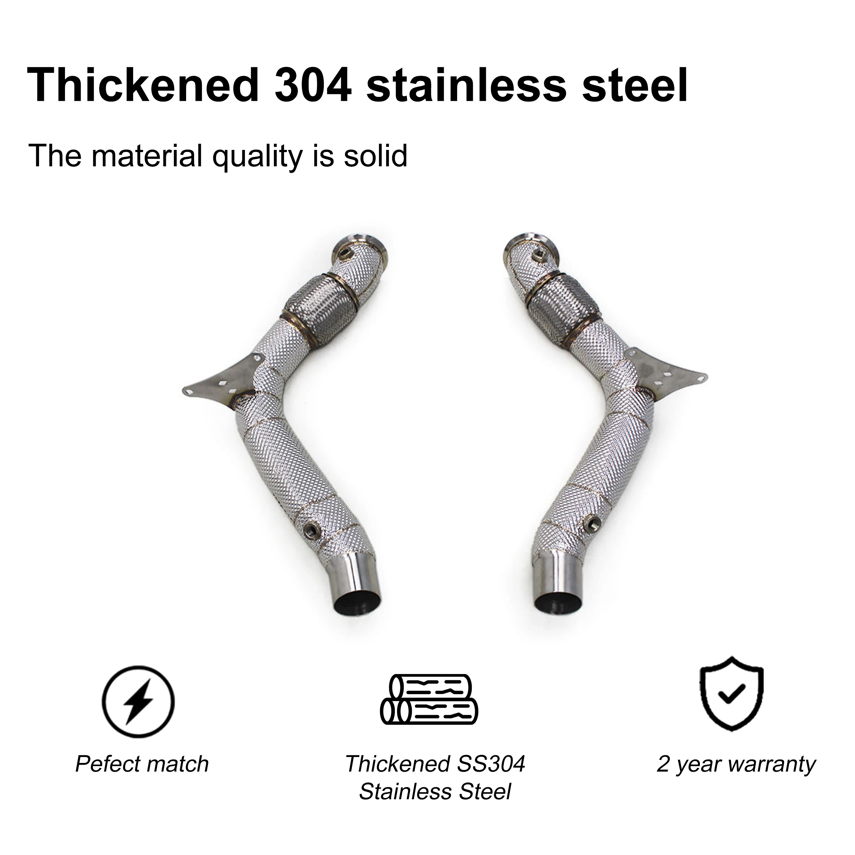 ACE Auspuff-Downpipes für Ferrari 488 Spider/GTB/Pista 3.9T V8 Hochwertige SUS304 Downpipes mit Hitzeschild Auspuffsysteme – Detail 8
