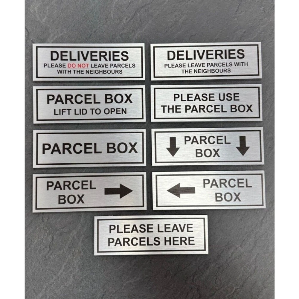 Customized Composite aluminum-plastic panel PARCEL BOX PARCEL STORAGE DELIVERIES  Plaque