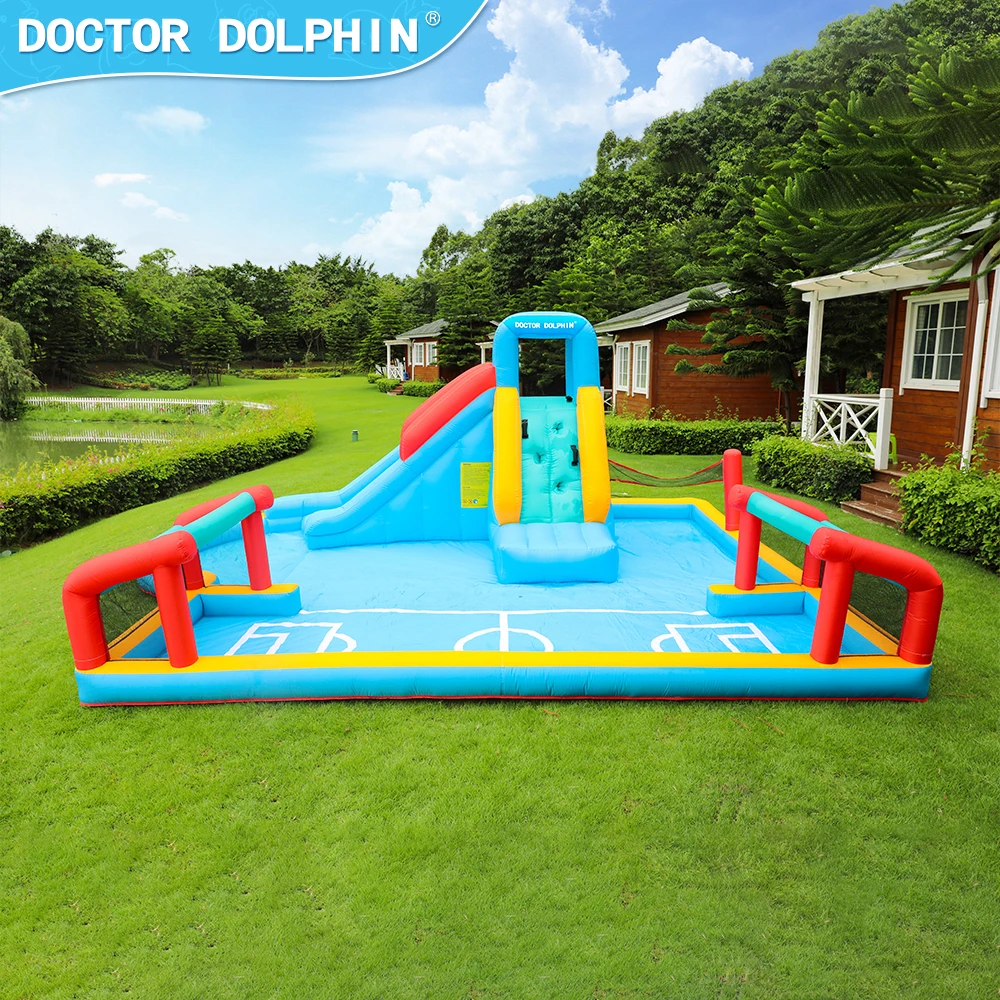 

Doctor Dolphin Hot Selling Soccer Game Toy Jumping House Bounce Castle Water Inflatable Slide Bounce House for Kids