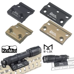 Tactical Scout Light Side Mount DD CNC Keymod M-LOK MLOK Rail for SUREFIR M300 M600 Flashlight Offset Mount Hunting Accessories