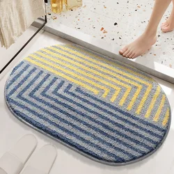 VIKAMA Crystal Velvet Cartoon Household Bathroom Bathroom Mat Toilet Toilet Door Absorbent Non-Slip Mat