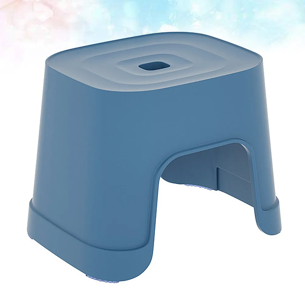 1Pcs Non-Slip Step Stool Plastic Lightweight Compact Small Stool for Adults Bathroom Kitchen Laundry Utility Use Dark Blue
