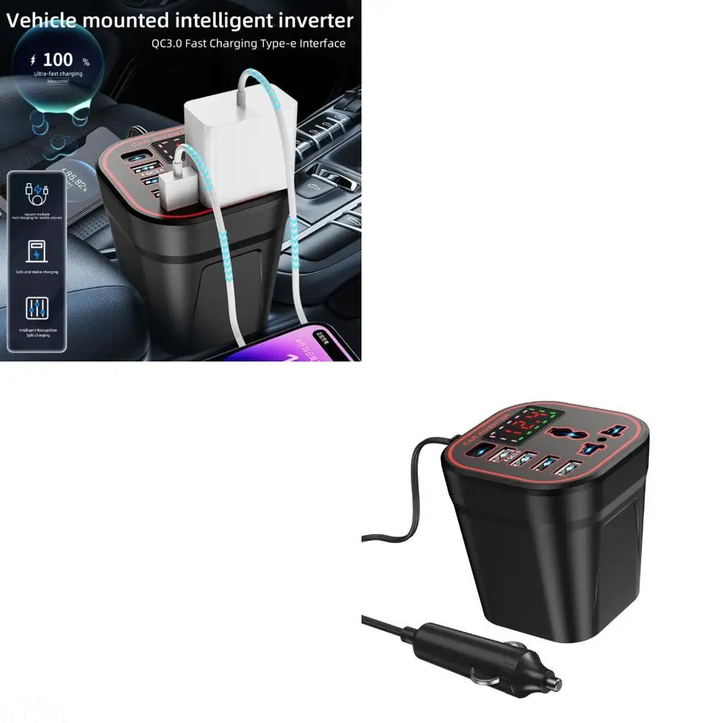 G7NA Efficient 200W Power Converter Inverter Quiet Operation For Cars Trucks Camping Road Trips Converts 12V 24V To 220V