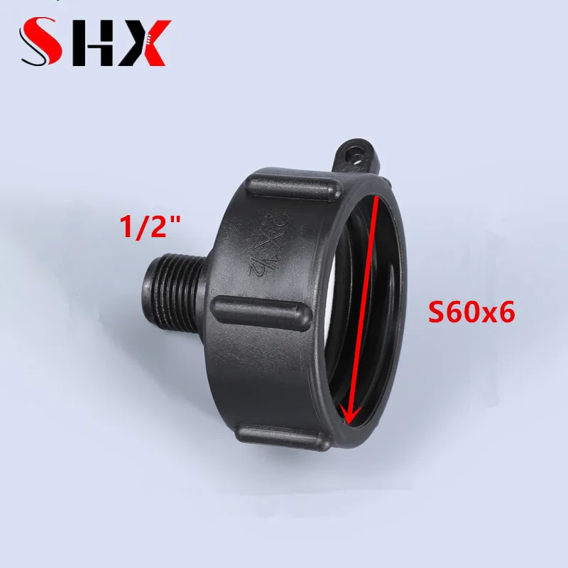 

1PCS 60mm Coarse Thread to 1/2'' 1" 1.5" 3/4 2" Fine Thread IBC Tank Adapter Thicken Reducing Garden Hose Connector