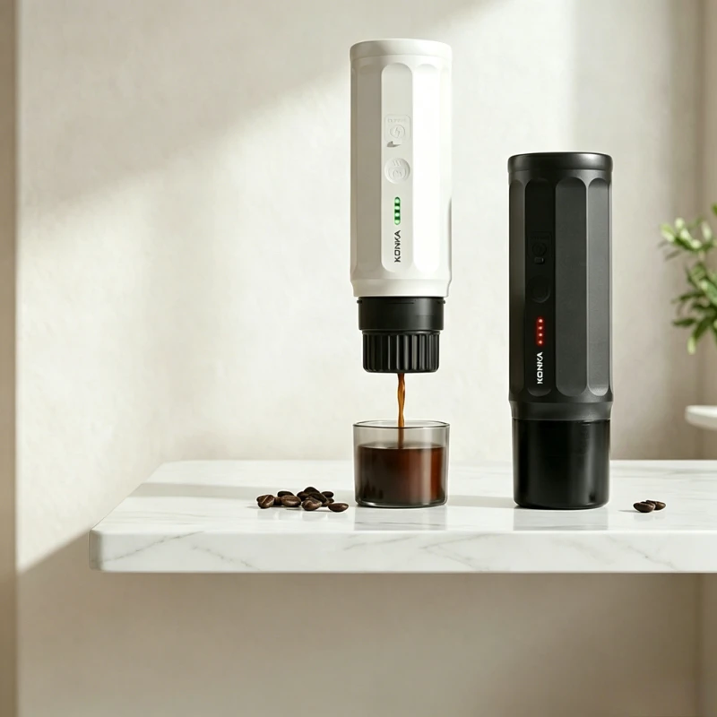 

Portable Electric Coffee Maker for Travel Camping Office Wireless Espresso Machine with 7800mAh Battery Type C Charging