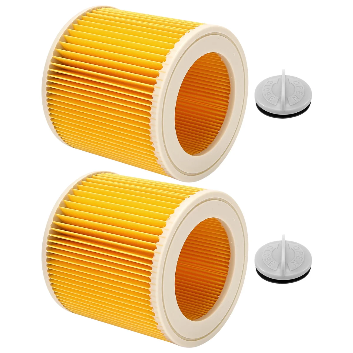 A17G 2 Pcs Cartridge Filter for Karcher Vacuum Cleaner WD3 Premium WD2 WD3 WD1 MV3 MV2 WD 3 P Extension Kit Against Fine Dust