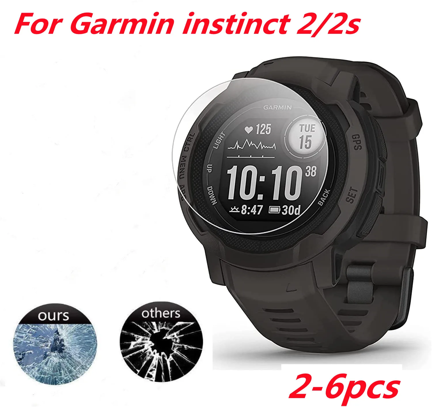 2Pcs HD Tempered Glass For Garmin instinct 2 S Smartwatch Screen Protector Film for Garmin instinct2 watch 9H Glass Accessories