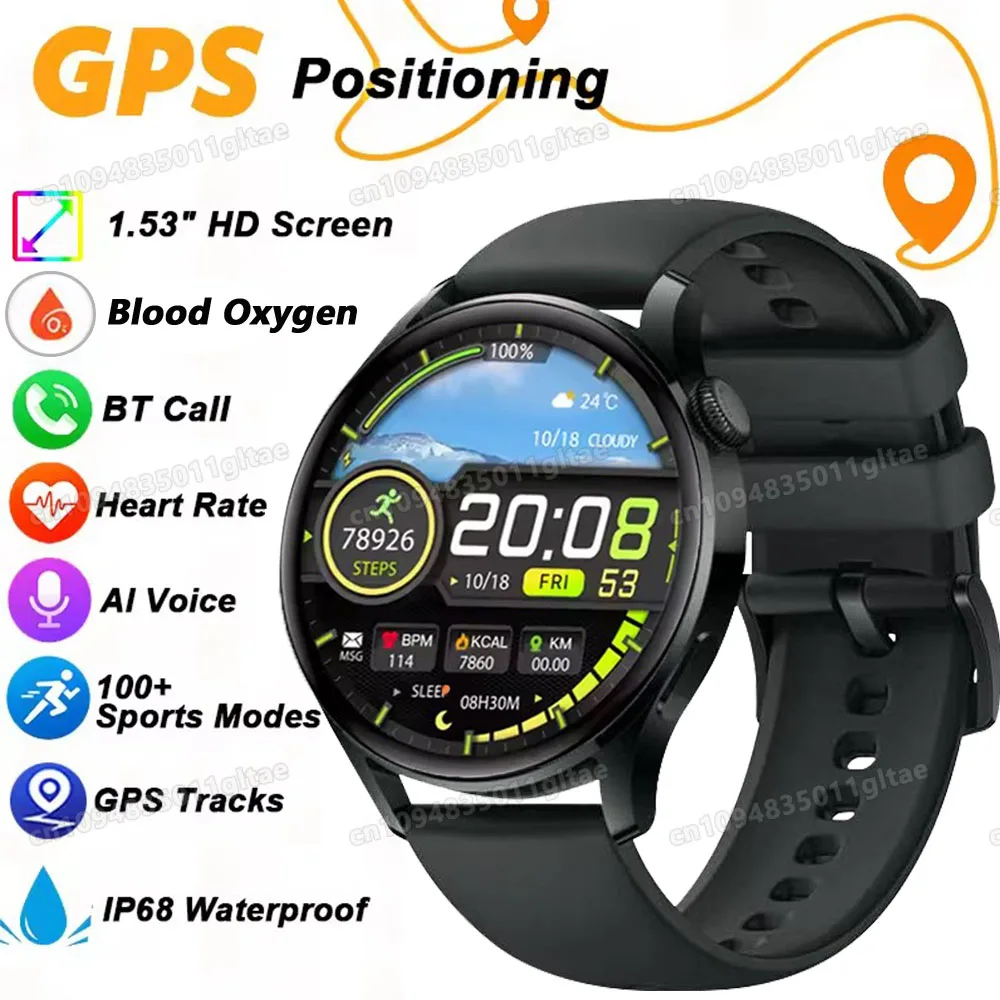 Watch 5 Pro GPS Tracker Smart Watch Men 360*360 AMOLED Screen BT Call Sport Waterproof Health Monitor Man Smartwatches 2026 HT30